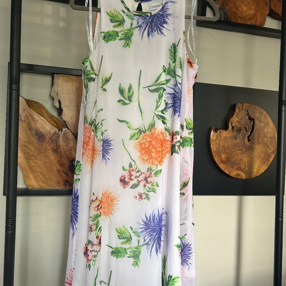 White floral dress